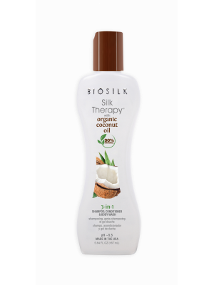 Alfaparf.Store Средство 3-в-1 Шампунь + Кондиционер + Гель для душа Biosilk Silk Therapy Organic Coconut Oil 3-in-1 Shampoo, Conditioner & Body Wash 355 мл BSTOC12-2 купить в Москве и России с бесплатной доставкой